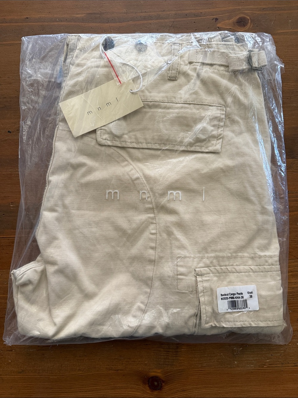MNML Khaki Bootcut Cargo Pants with Utility Pockets